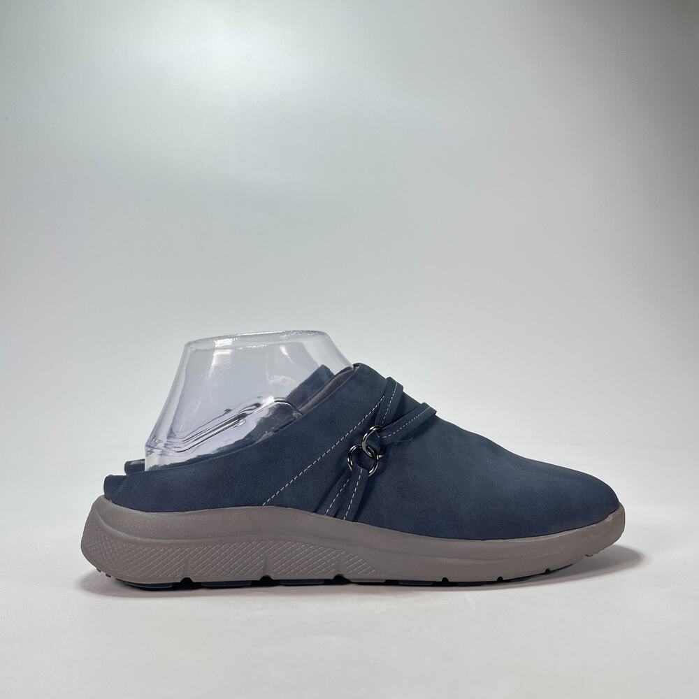 JSport by Jambu Gina Navy Faux Suede Memory Foam Comfort Mule Women's Size 8M